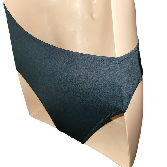 Shade & Shore Black Swimsuit Cheeky One Shoulder One Piece Bikini Medium Jj3400 - Picture 12 of 13